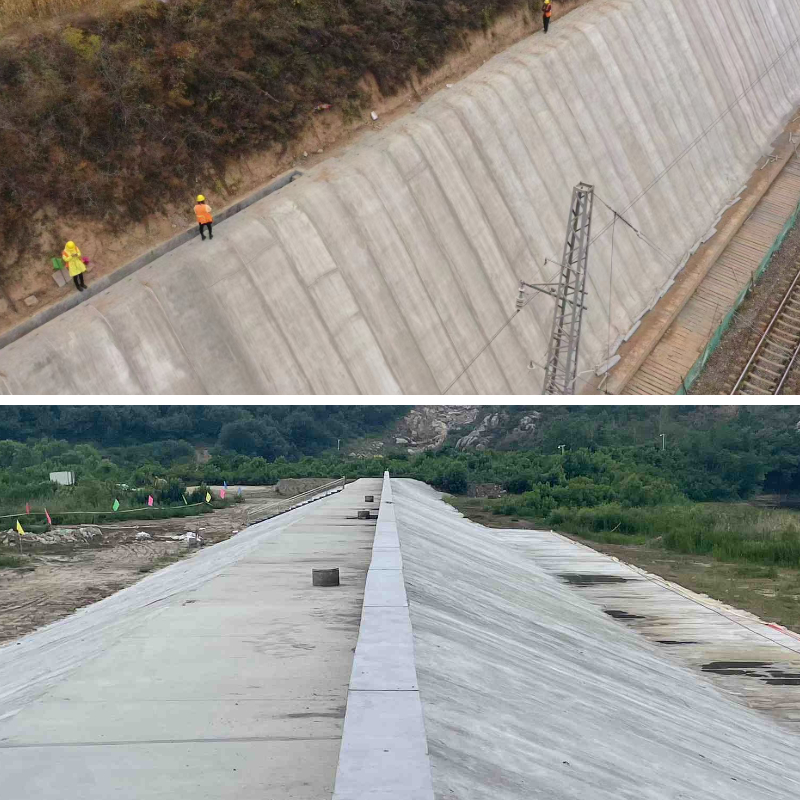 Reparação de mantas de cimento danificadas: remendos de rasgos e prolongamento da vida útil.