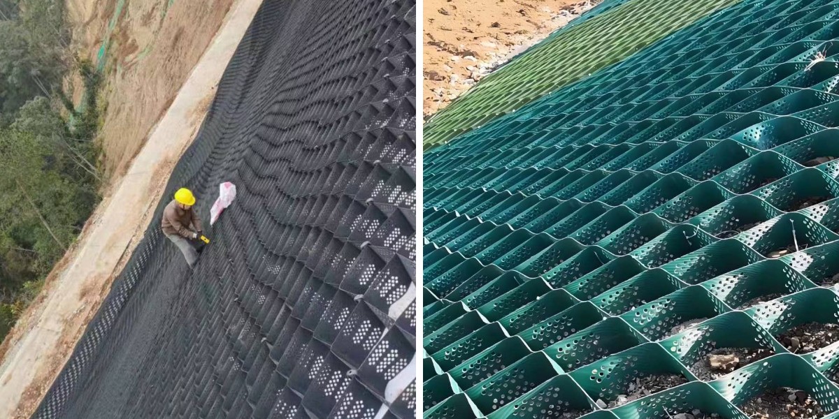 Tecnologia de Reforço de Diques de Controlo de Cheias com Geocélula de HDPE