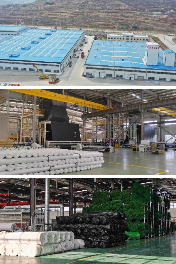 Tissu géotextile derrière le mur de soutènement