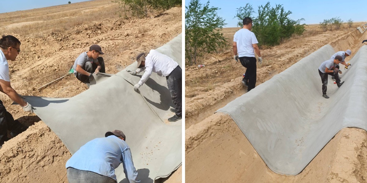 Revestimento para vala de drenagem