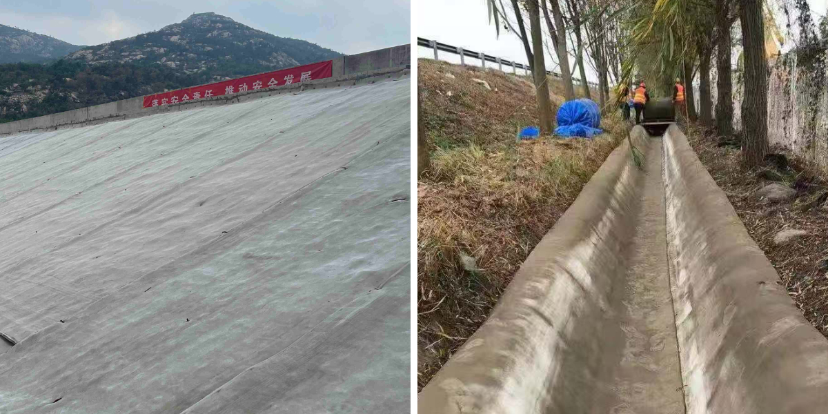 Disaster Recovery Construction: Cement Blanket for Fast Temporary Reinforcement 