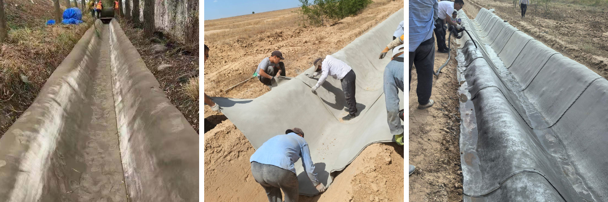 Ditch Lining and Channel Protection Made Easy with Cement Blanket Technology