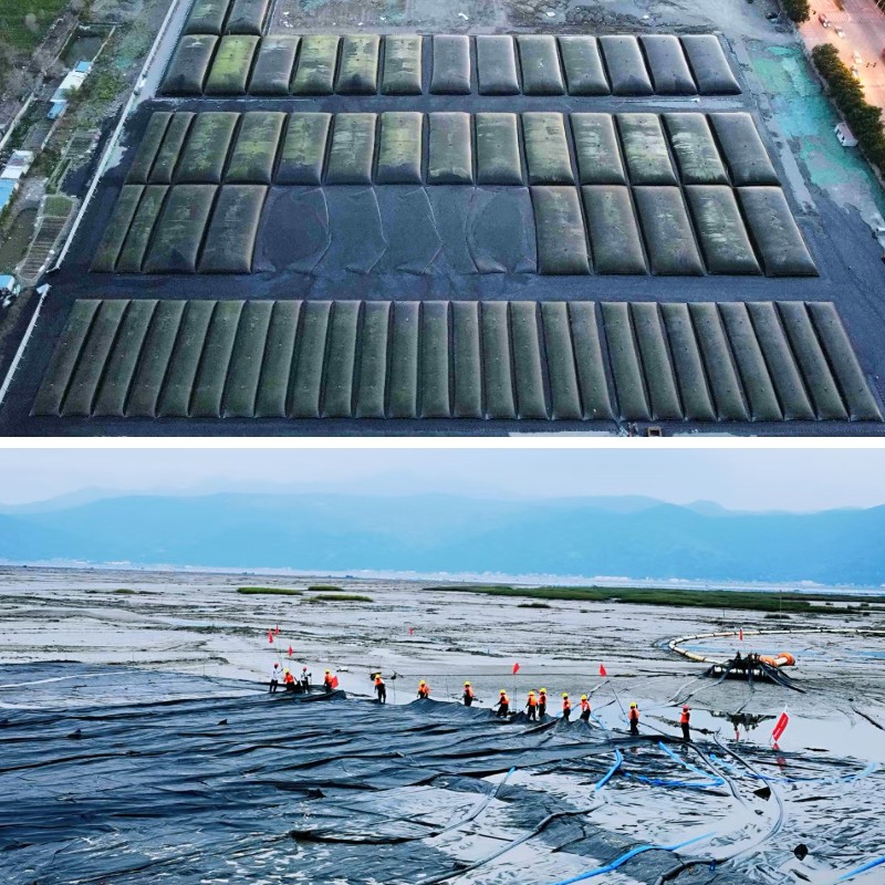 Geo-Säcke zum Ausbaggern