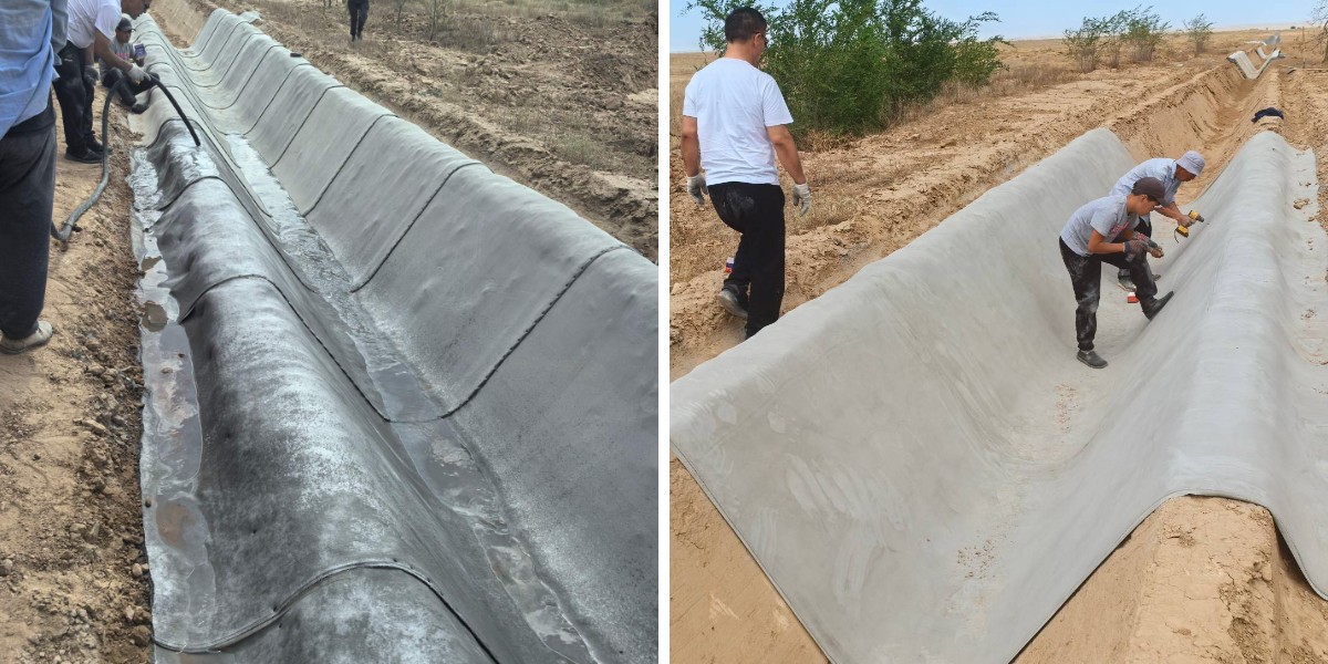 الأداء طويل الأمد للنسيج المشبع بالخرسانة في البيئات الساحلية