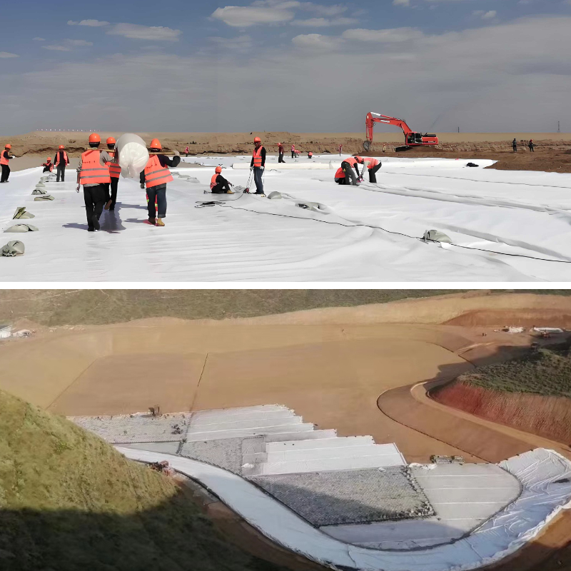 Géotextile dans un mur de soutènement