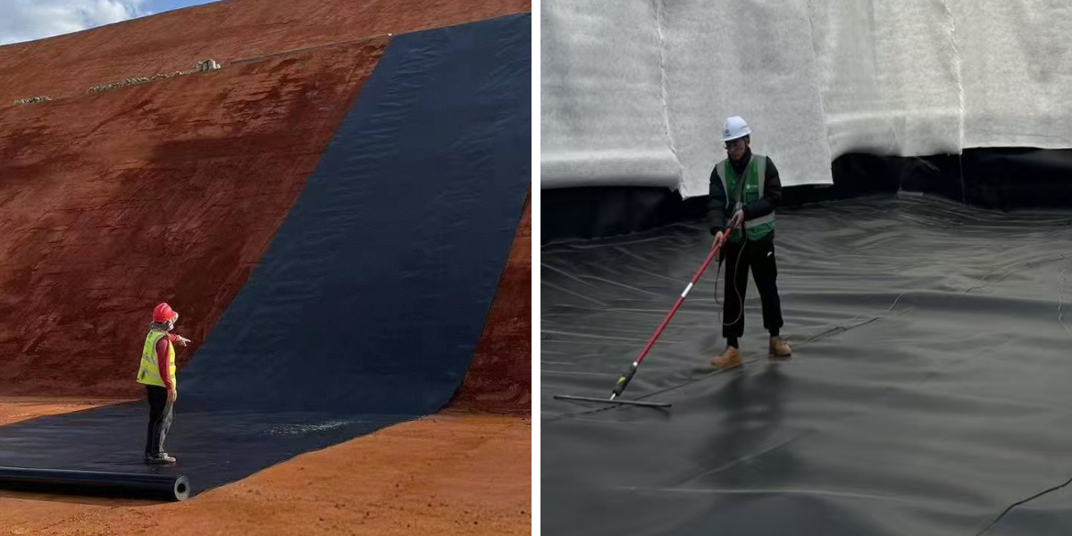 Projet réussi de géomembrane en PEHD : revêtement de réservoir à grande échelle pour un service public municipal