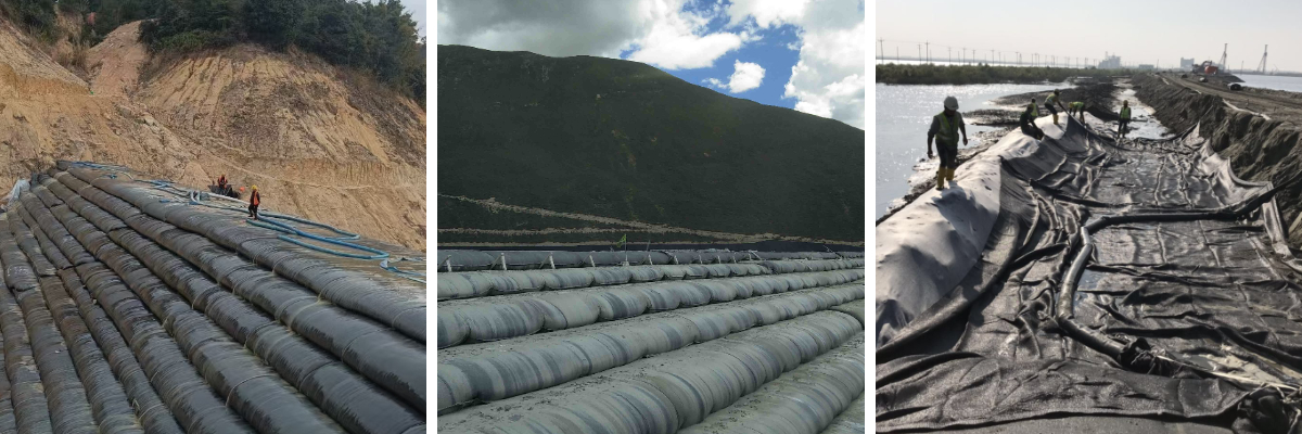 ジオチューブ技術による都市および産業汚泥の脱水 ジオチューブ技術による都市および産業汚泥の脱水