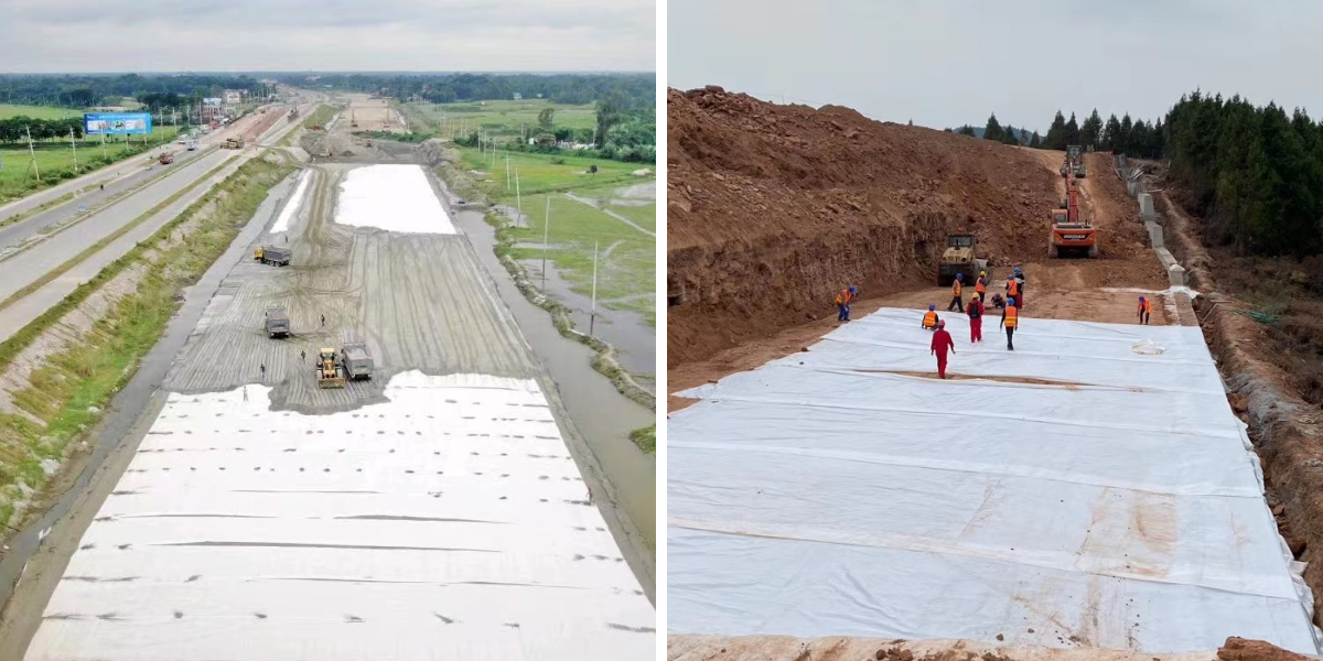 Como selecionar o geotêxtil tecido adequado: um guia sobre resistência, peso e AOS (Surface Overlap Aspect).