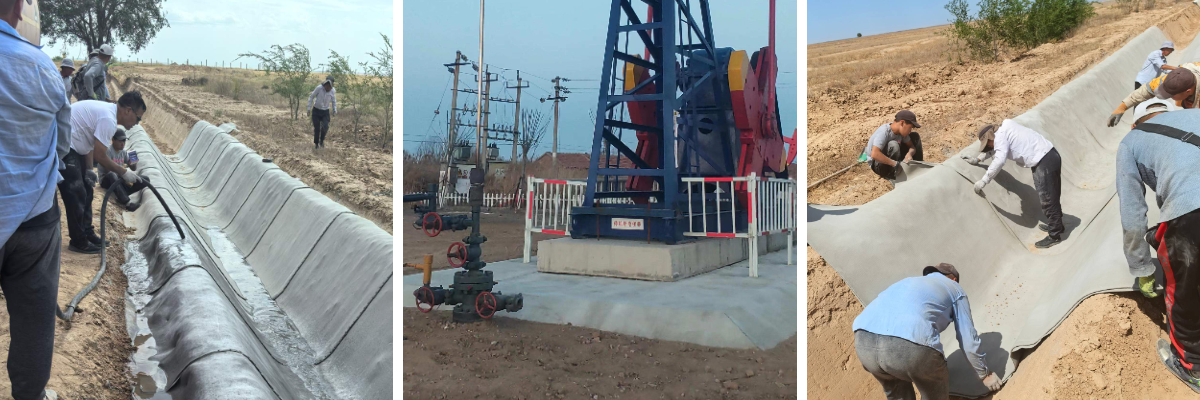 Soluciones fiables para el revestimiento de vertederos y estanques, utilizando mantas de cemento de alta resistencia.