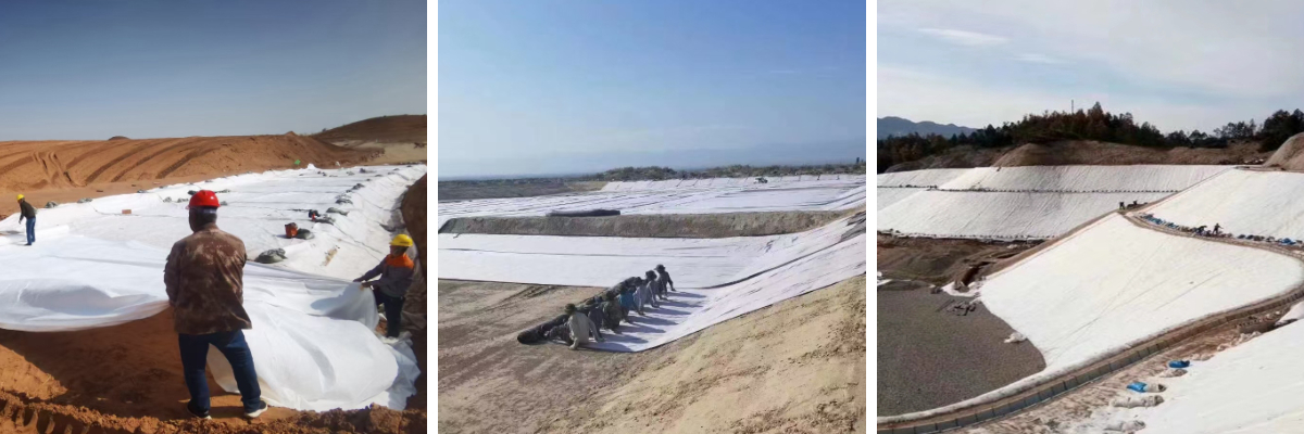 الجيوتكستايل خلف الجدار الاحتياطي