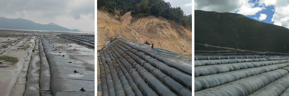 緊急流出対応：汚染物質封じ込めのためのジオチューブの迅速な展開