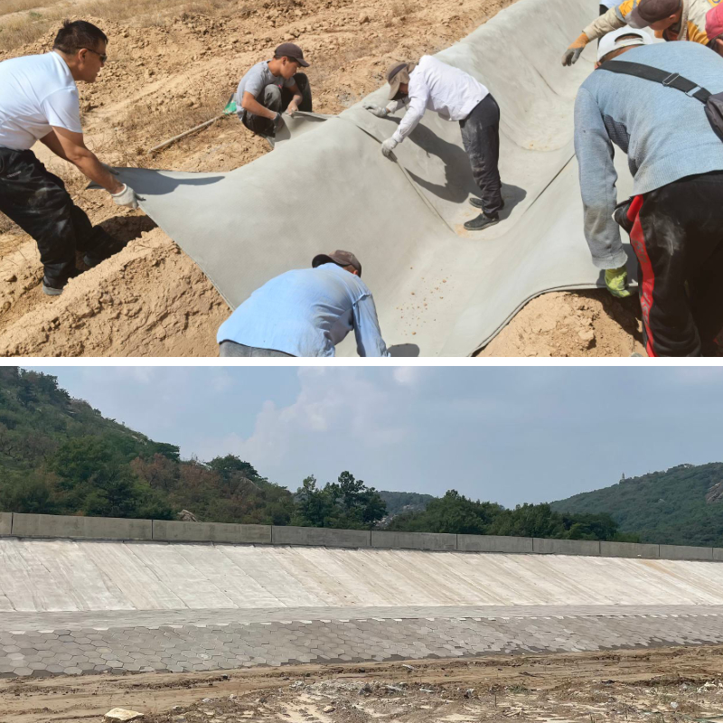 Reparação de mantas de cimento danificadas: remendos de rasgos e prolongamento da vida útil.