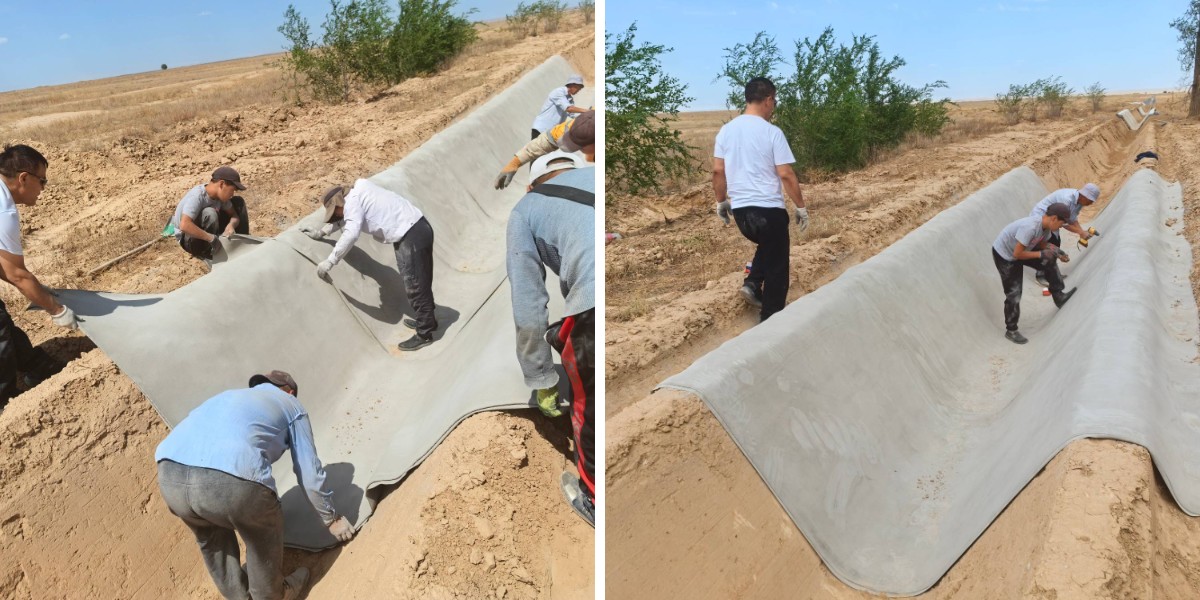 نسيج مُشبّع بالخرسانة