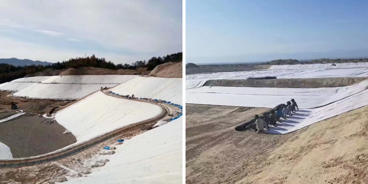 نسيج الصرف الصحي الجيوتكستايلي غير المنسوج