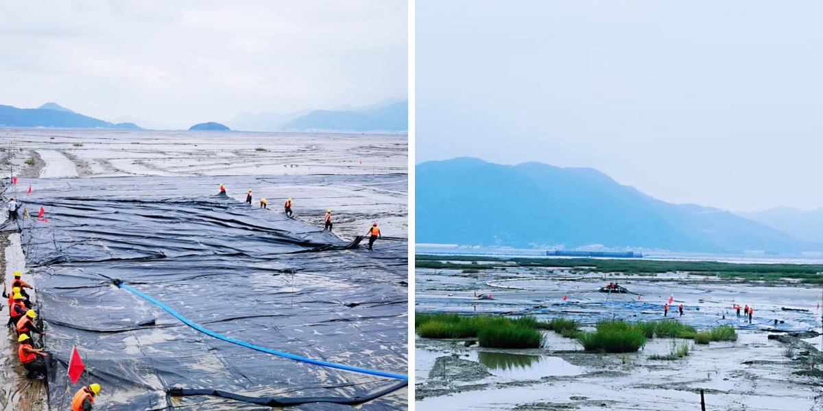 Geotubos de desidratação para tratamento de lamas: otimização da gestão de resíduos em estações de tratamento de esgotos municipais.