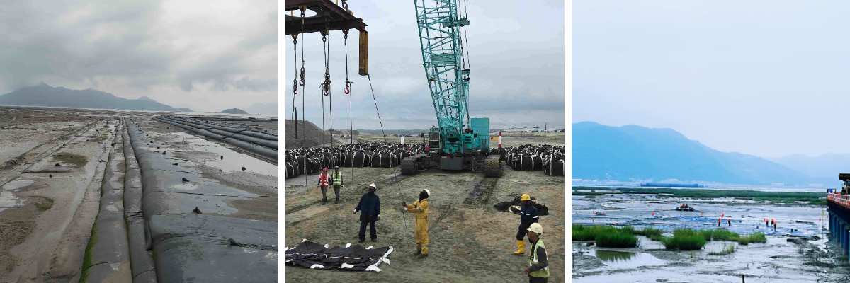 Géotube d'assèchement