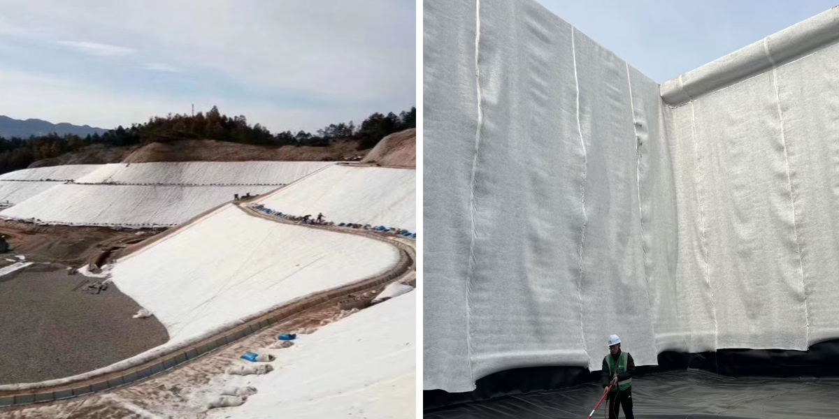 نسيج جيوتكستايل أبيض نسيج جيوتكستايل أبيض