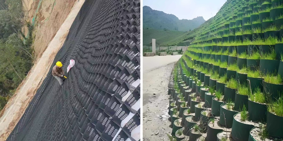 Géocellules pour la stabilisation des sols : prévention de l'érosion sur les pentes