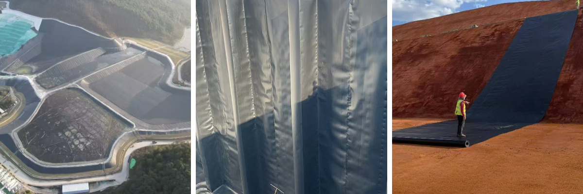 Revêtement de décharge en PEHD