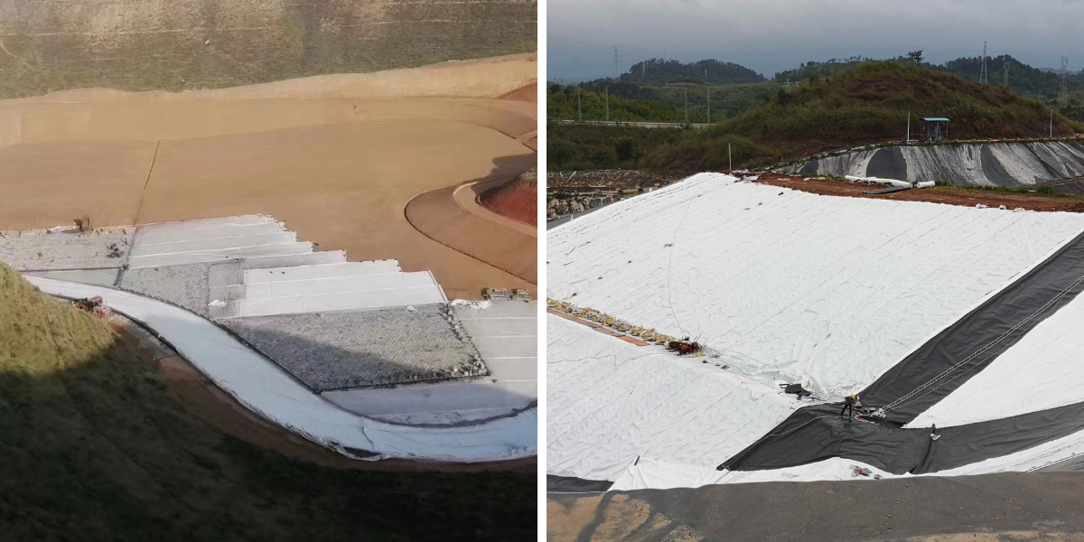 Geotêxtil tecido e não tecido