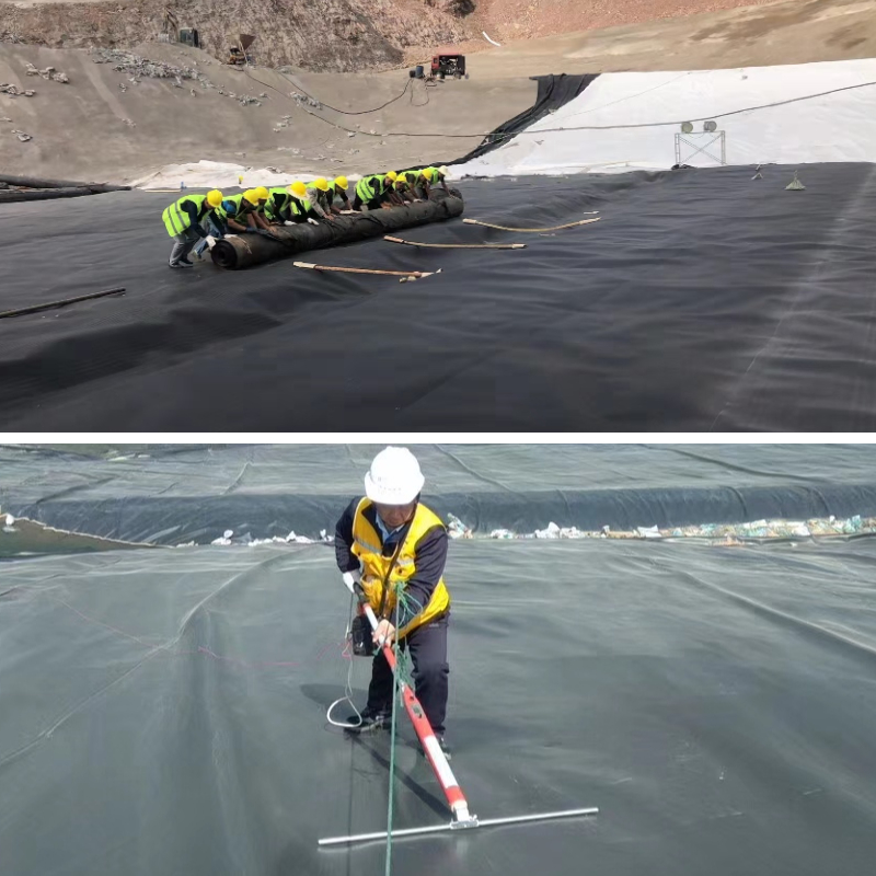 Projet réussi de géomembrane en PEHD : revêtement à grande échelle d’un réservoir pour un service public municipal