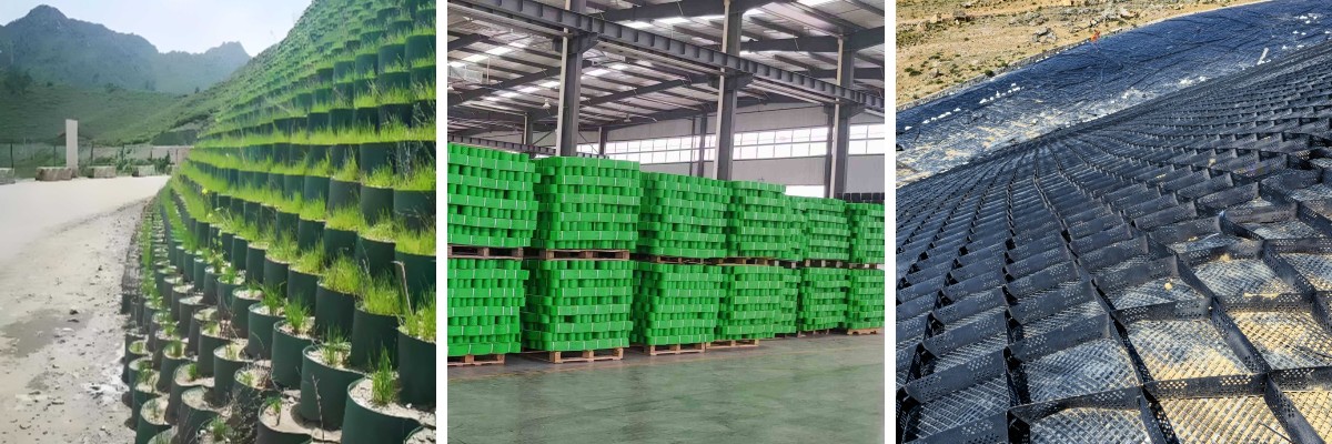 Géocellules pour le contrôle de l'érosion