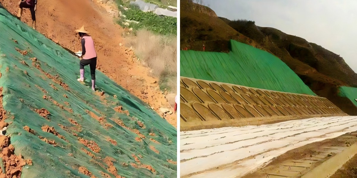 Fallstudie zur Prävention der Erosion an Hangflächen während der Monsunzeit unter Verwendung von 3D-Vegetationsverstärkungsnetzen