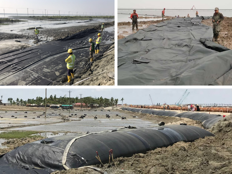 Предотвращение переполнения и загрязнения мешков для обезвоживания Предотвращение переполнения и загрязнения мешков для обезвоживания