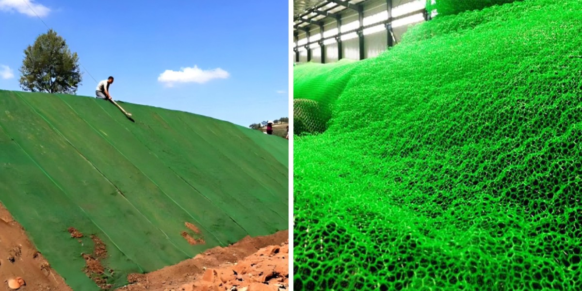 Geomallas en ingeniería costera: protección de las costas contra la erosión de las olas.