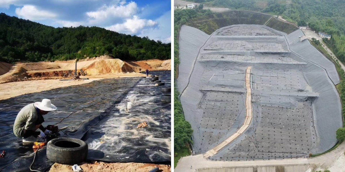 غشاء أرضي من البولي إيثيلين عالي الكثافة