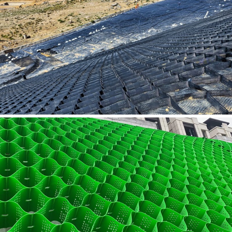 โครงการพลังงานหมุนเวียน: แผ่น HDPE Geocell สำหรับการเสริมความแข็งแรงของพื้นดินในฟาร์มพลังงานแสงอาทิตย์