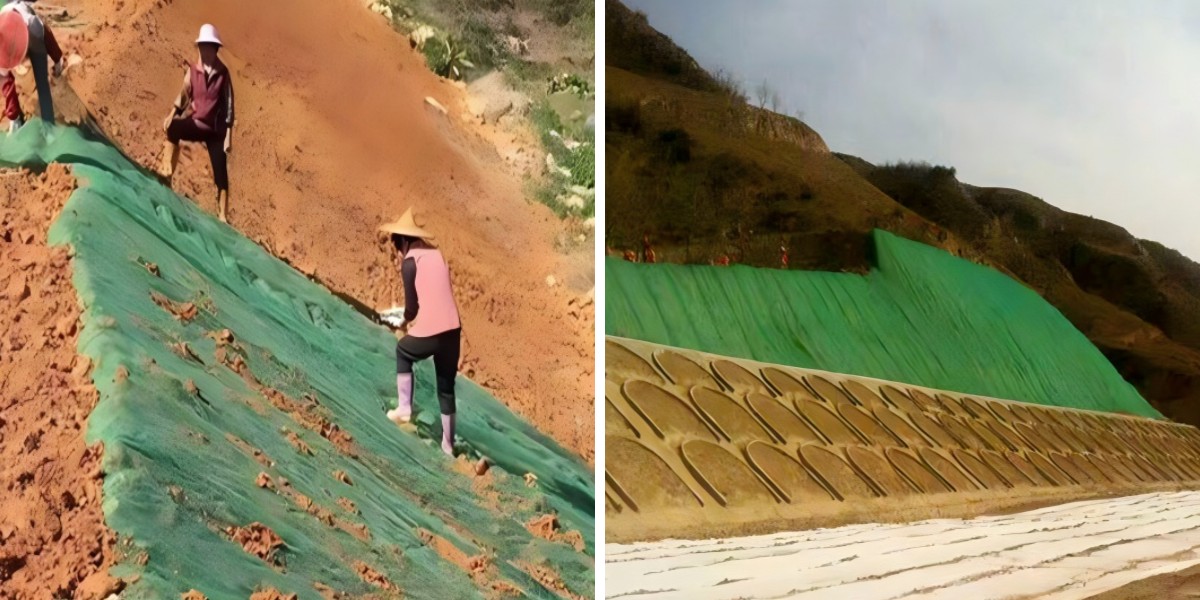 Perbaikan Lereng Bencana Banjir: Geomat Pemasangan Cepat untuk Penguncian Tanah Sementara