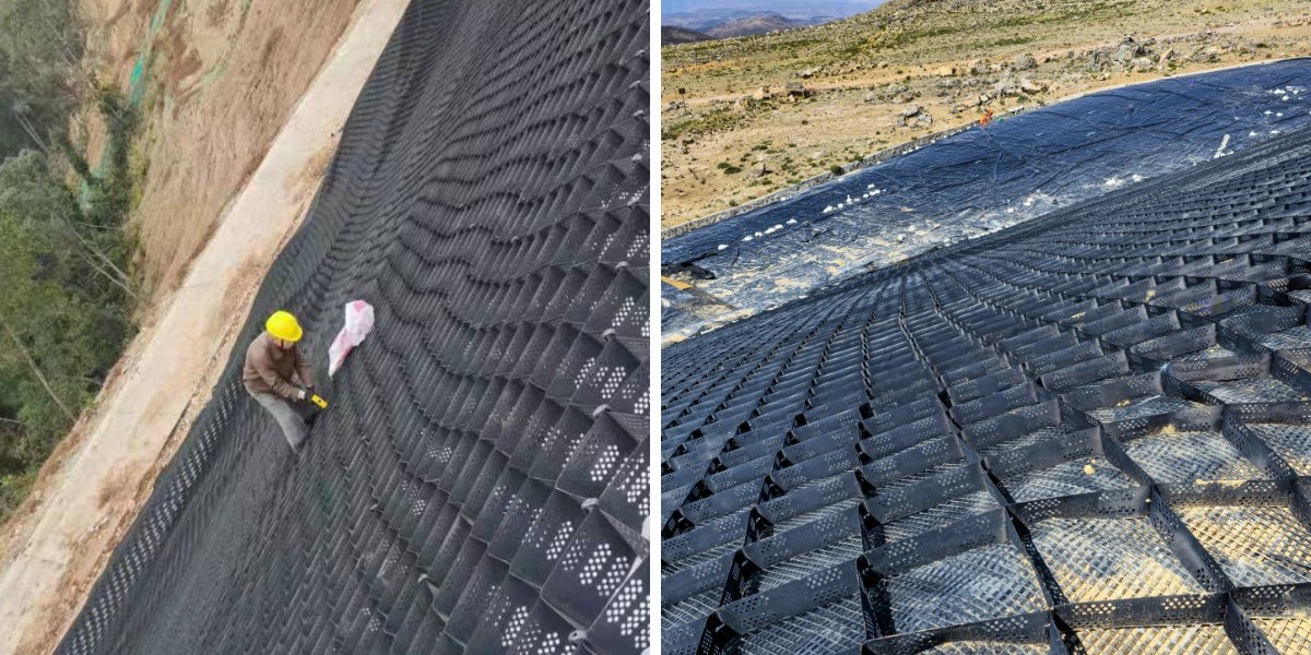 Geocelda de HDPE para Refuerzo de Terraplenes Ferroviarios y Control de Asentamientos