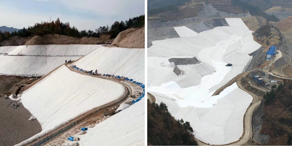 Géotextile pour la protection des pentes et la stabilisation des berges de rivières