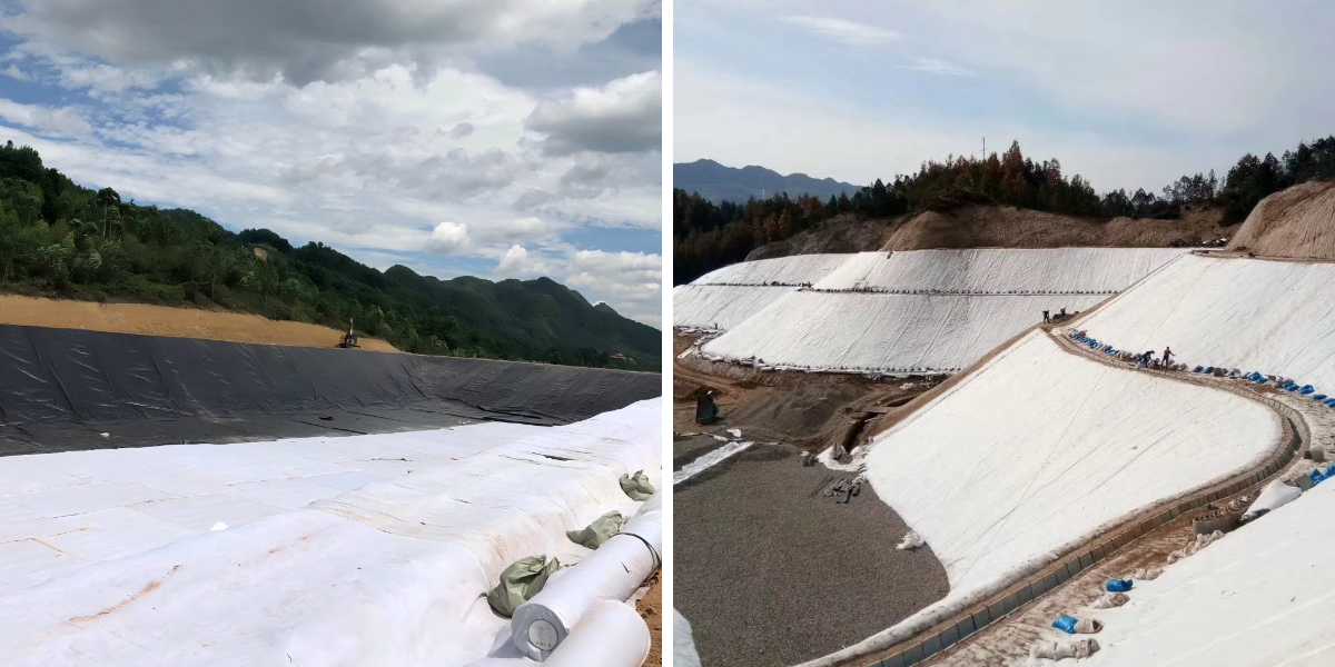 جدار احتياطي من القماش الجيوتكي