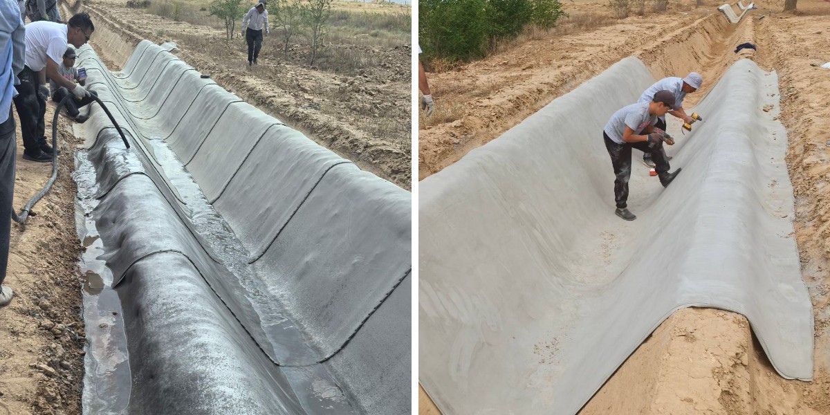 The Application Practice of Concrete Blanket in Channel Lining Projects