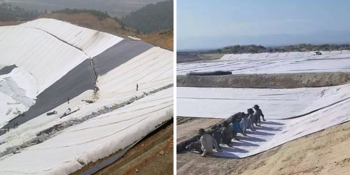 Géotextile pour la protection des pentes et la stabilisation des berges de rivières