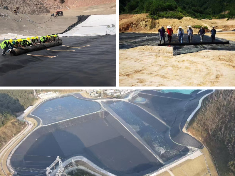 Revêtement de décharge en PEHD