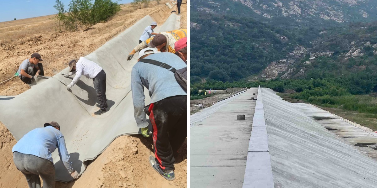 Меры безопасности при работе с пропитанной бетоном тканью