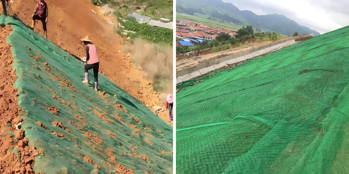 Геомат для проектов по рекультивации земель: стабилизация почвы и содействие восстановлению растительности.