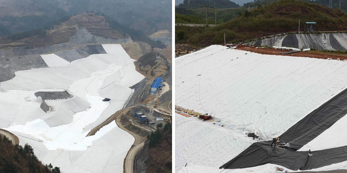 Tissu géotextile pour la stabilisation des routes