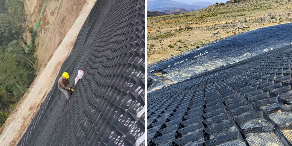 Geoceldas de HDPE en ingeniería civil: revestimiento de canales y refuerzo de cimientos de presas. Geoceldas de HDPE en ingeniería civil: revestimiento de canales y refuerzo de cimientos de presas.