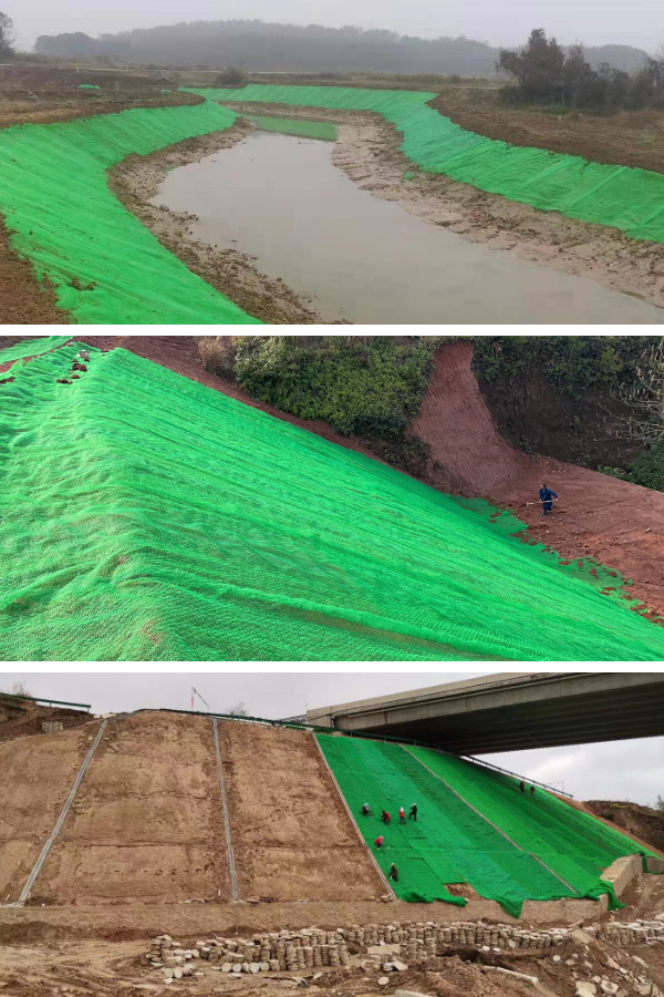 Fallstudie: Wiederherstellung eines Autobahnhangs mit 3D-Vegetationsnetzen nach einem Erdrutsch