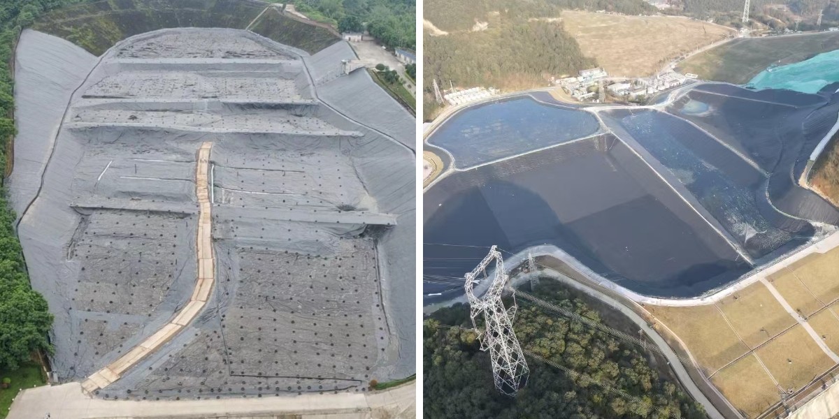 Membrane d'étanchéité géomembrane pour le confinement de l'eau des réservoirs et des lacs artificiels
