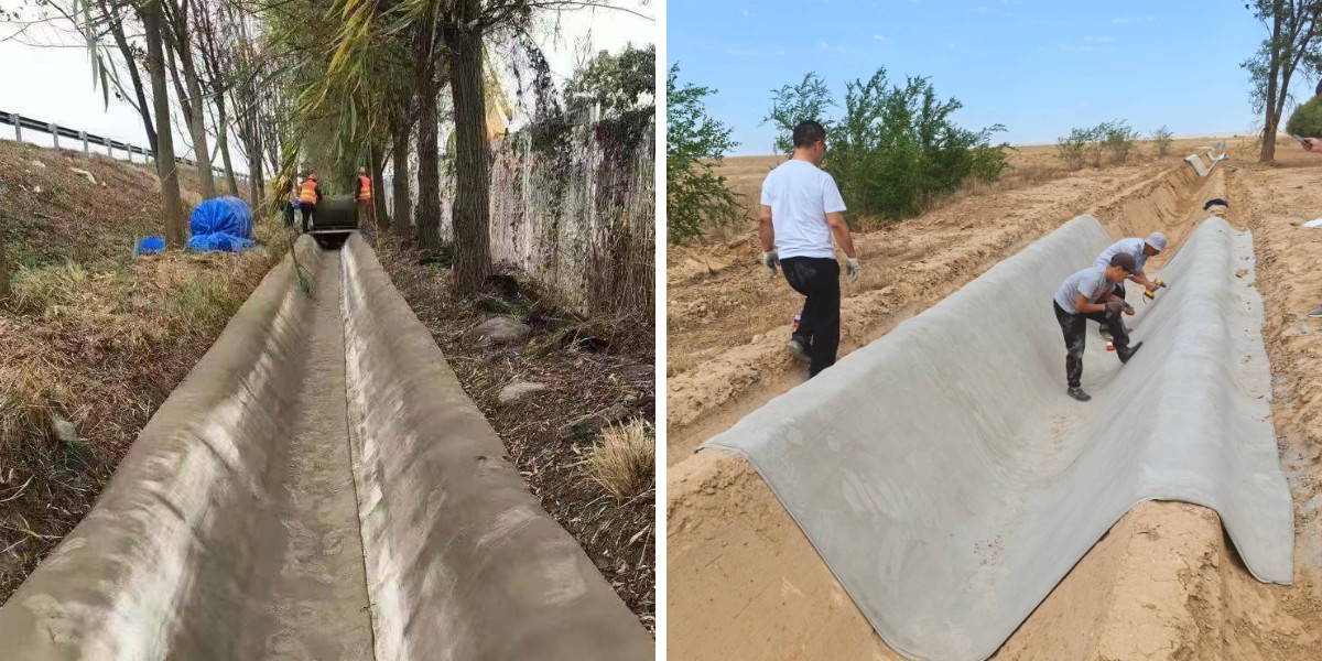 Revestimiento para estanques y tanques de aguas residuales: manta de cemento impermeable para proyectos de almacenamiento de agua Revestimiento para estanques y tanques de aguas residuales: manta de cemento impermeable para proyectos de almacenamiento de agua