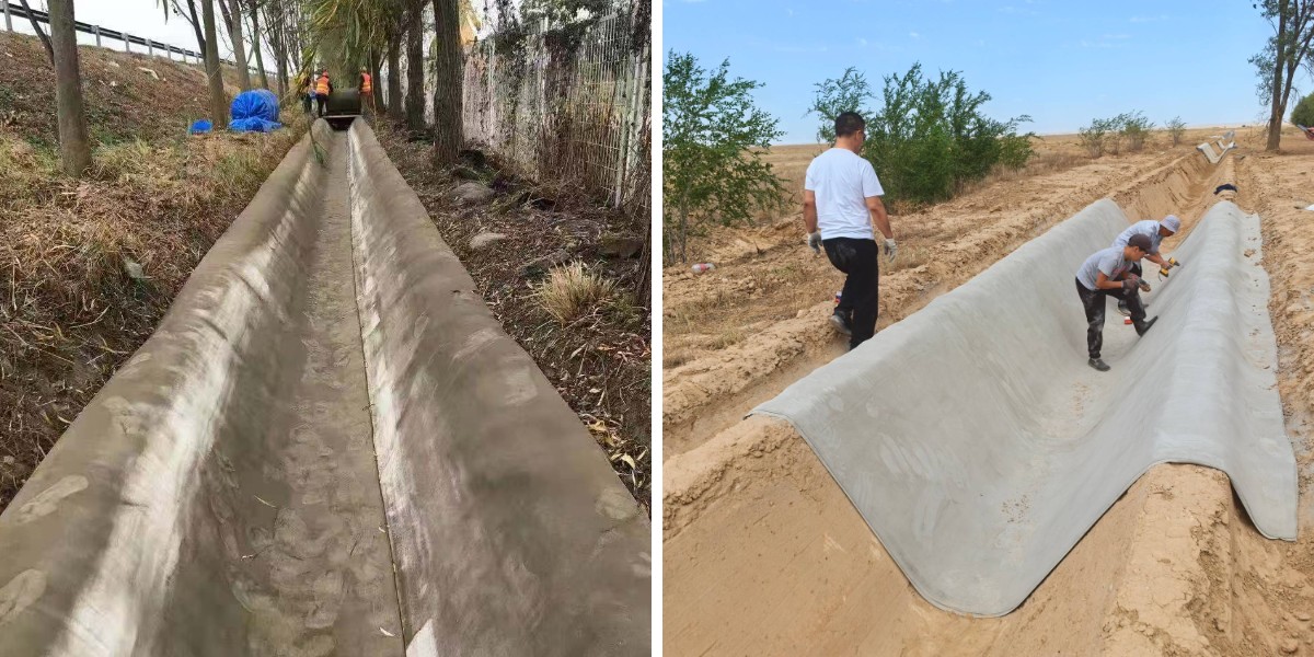 Temporäre Zufahrtsstraßen und Baustellenstabilisierung mit Zementdecken