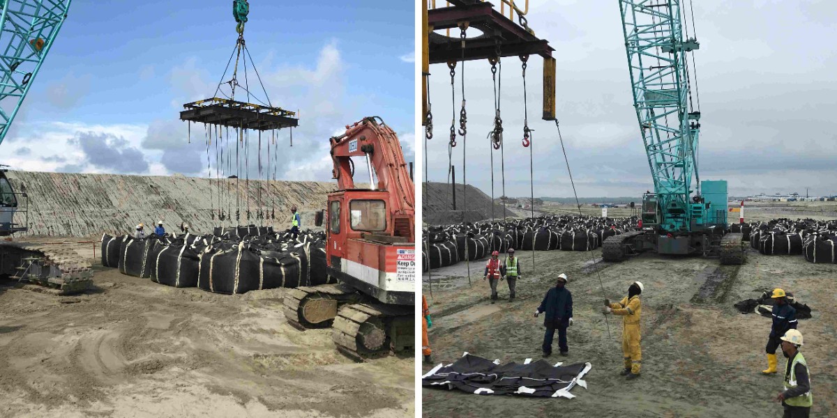 Geotubos de desidratação para tratamento de lamas: otimização da gestão de resíduos em estações de tratamento de esgotos municipais.