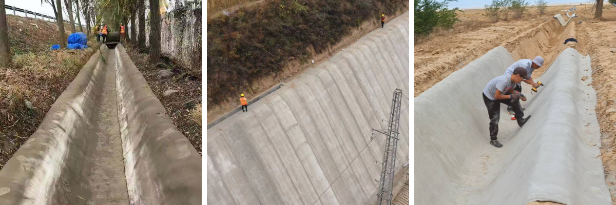 Soluciones fiables para el revestimiento de vertederos y estanques, utilizando mantas de cemento de alta resistencia.