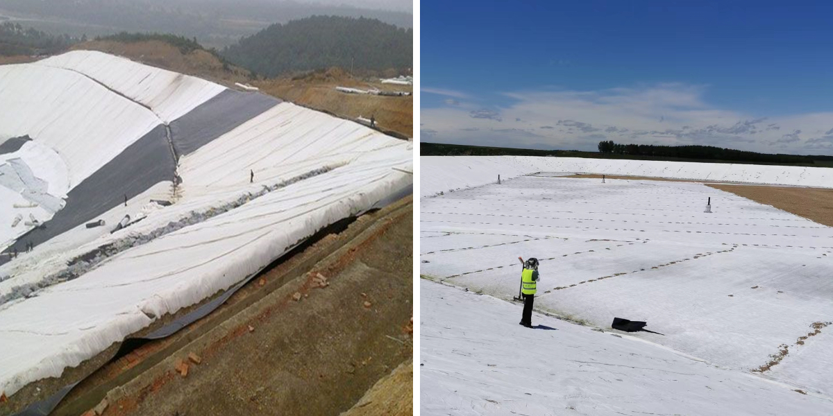 الجيوتكستايل المنسوج باللون الأسود