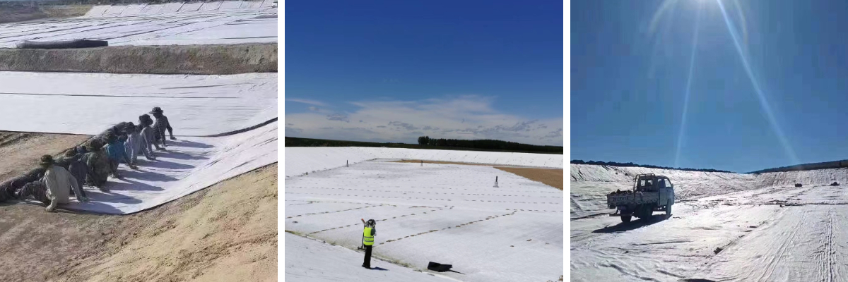 การปรับปรุงความลาดชันของผ้าใยสังเคราะห์